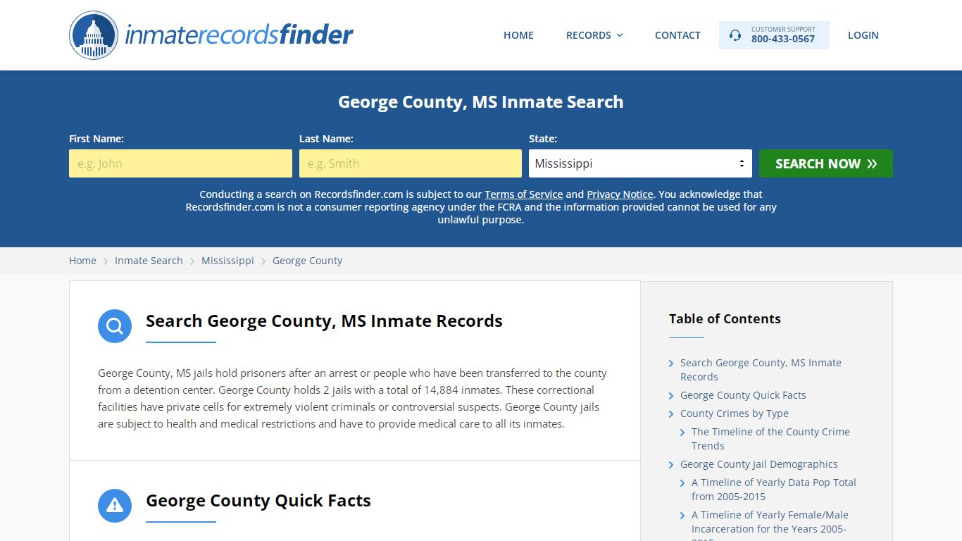 George County, MS Inmate Lookup & Jail Records Online